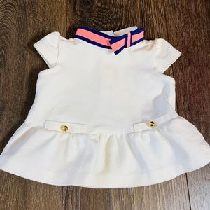 Janie & Jack Cream Peplum Top 3/6m